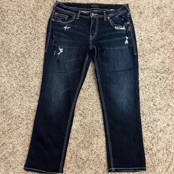 Silver Jeans Denim - Silver Jeans Co. Silver Suki Capri Jeans Waist 31 x 22.5 Length